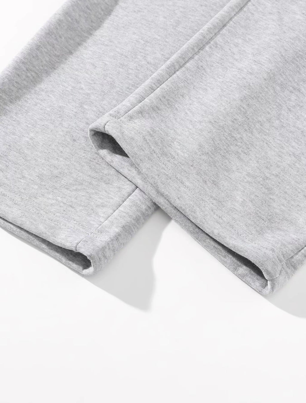 Essential Oversized Tracksuit Set - Half Zip Hoodie + Jogger Pants - Unisex - Heather Grey