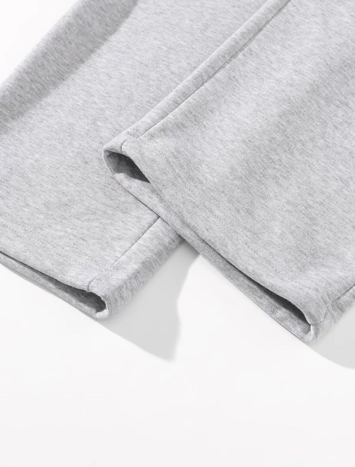 Essential Oversized Tracksuit Set - Half Zip Hoodie + Jogger Pants - Unisex - Heather Grey