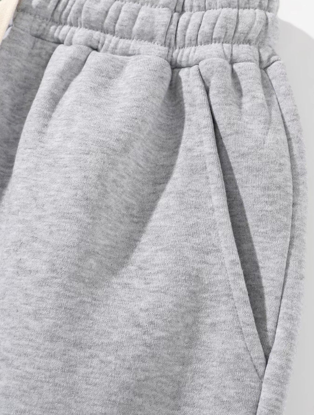 Essential Oversized Tracksuit Set - Half Zip Hoodie + Jogger Pants - Unisex - Heather Grey