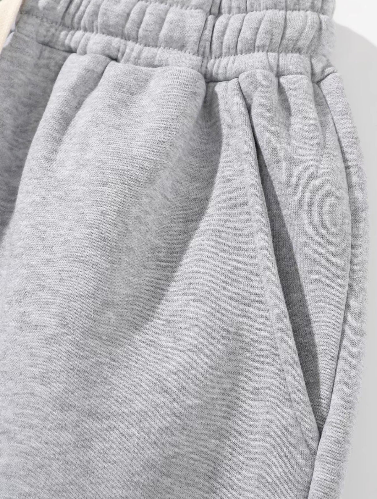 Essential Oversized Tracksuit Set - Half Zip Hoodie + Jogger Pants - Unisex - Heather Grey